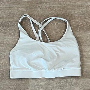 Like New Lululemon White Energy Sports Bra - Size 4